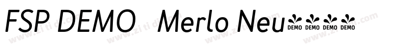 FSP DEMO   Merlo Neu字体转换
